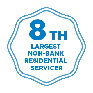 An Image representing 8th Largest Non-Bank  Residential Servicer